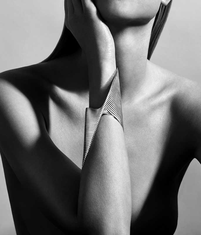 Zaha Hadid’s jewelry collection for Geroge Jensen.
