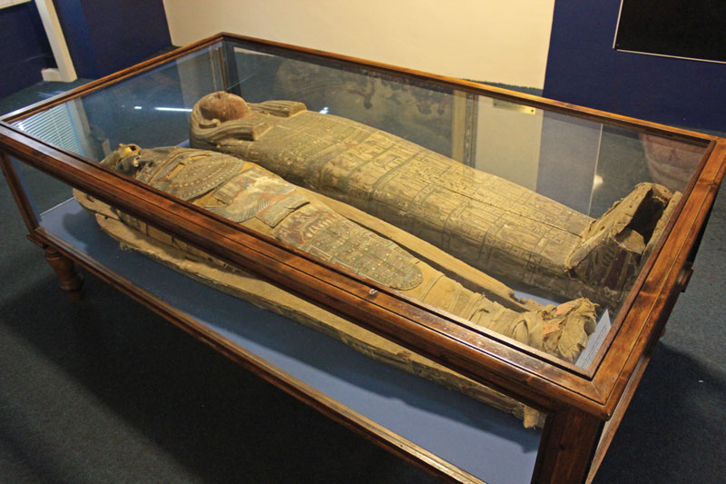 Momias en el Museo de Gibraltar. 