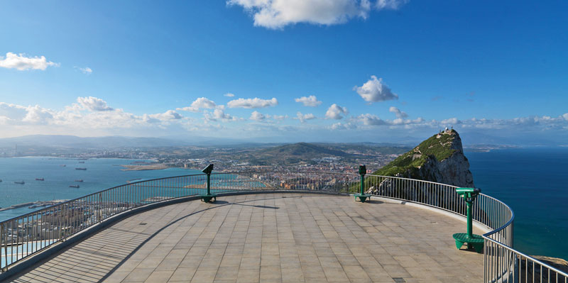 Viewing platform on Upper Rock Gibraltar