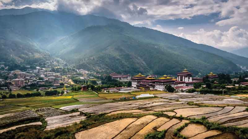Thimpu is the capital of the country.
