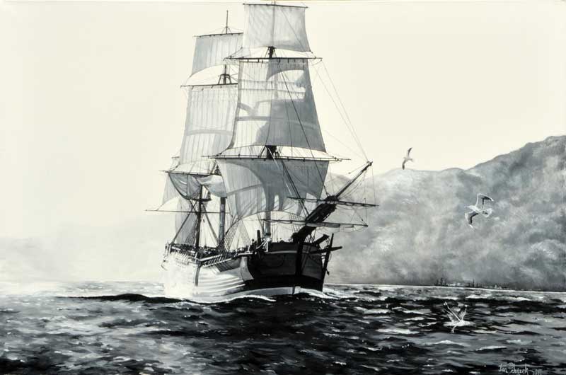 El HMS Endeavour fue elogiado frecuentemente por su resistencia y eficacia en las aguas poco exploradas del Pacífico Sur. 

