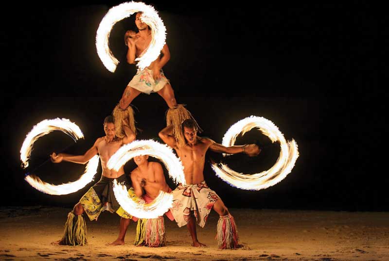 The Firewalking ceremony varies between cultures and customs; native Fijians use hot stones and Indo-Fijians walk on hot coals. 
