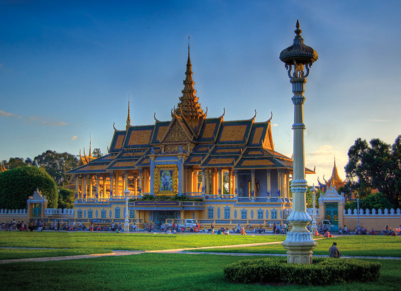 Amura, Camboya, Cambodia, Palacio Real en Phnom Penh, Camboya.