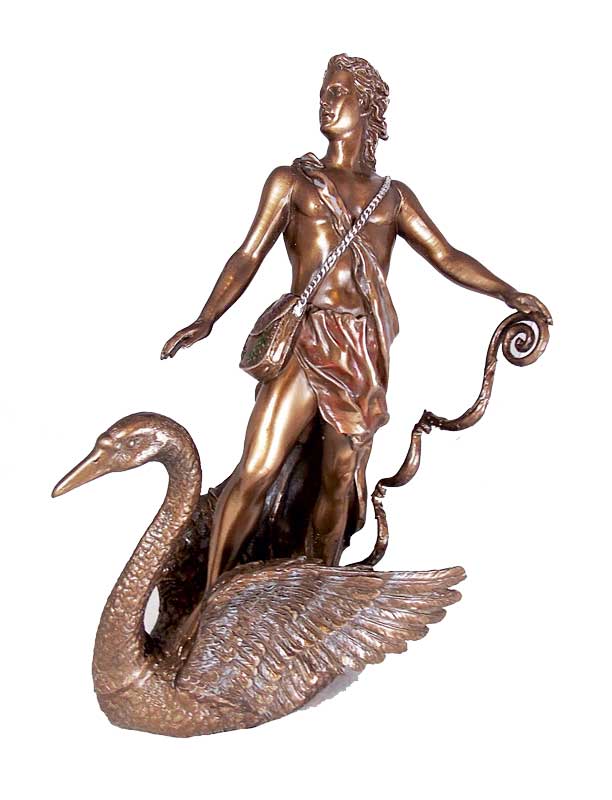 Amura,Dinamarca,Denmark,El Cisne,El ave que se vuelve símbolo, Estatuilla del dios Apolo montado en un cisne.
