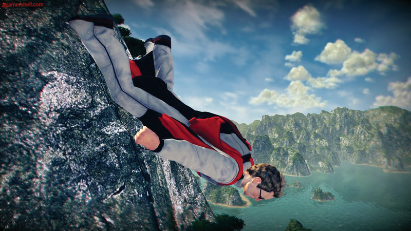 Amura, Amura World,Homenaje a la vida,Extreme Adrenaline, El aterrizaje sigue a cargo del volador, sostenido por un paracaídas.