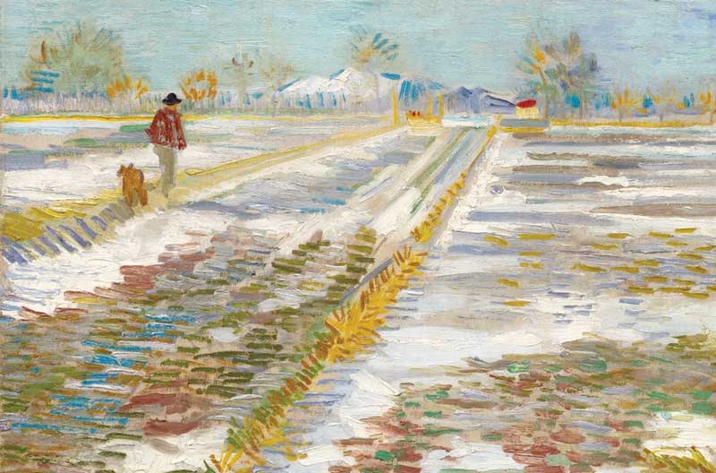 Amura,AmuraWorld,AmuraYachts,Top 10: Destinos para esquiar,Las bellas artes en blanco, Landscape with Snow by Vincent van Gogh.