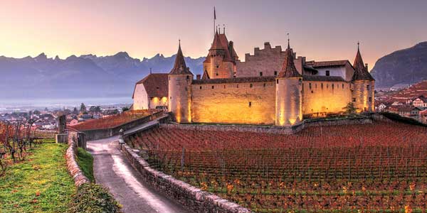 La aromática y vinícola Suiza