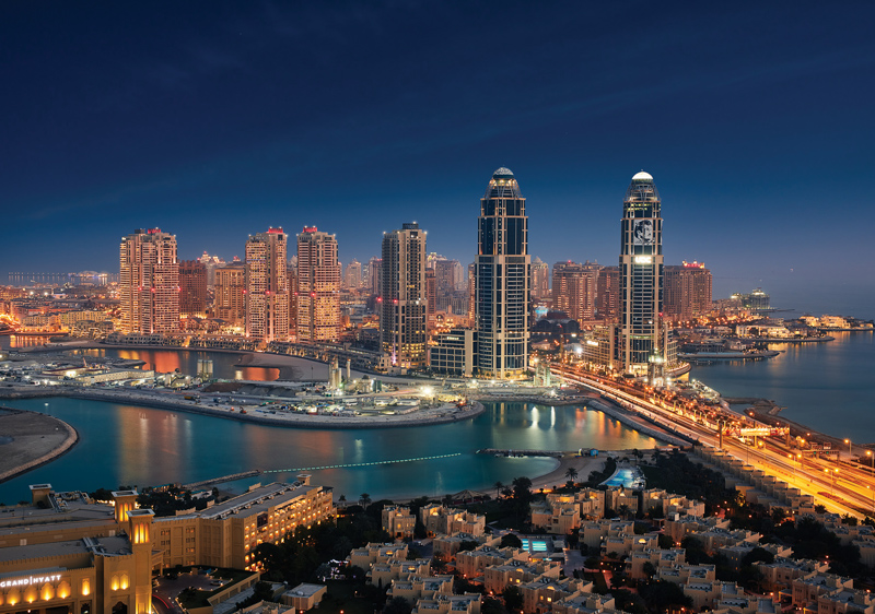Amura,Amura World,Amura Yachts,Catar,Qatar,Doha, The Pearl-Qatar, una isla artificial a la orilla del distrito de West Bay de Doha.